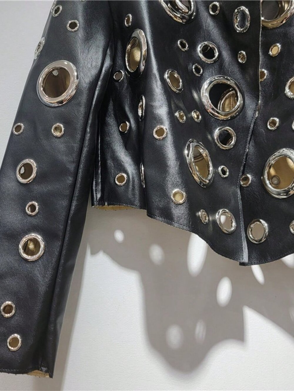Black Party Women's Faux Leather Jacket - Picture 4 of 4